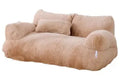 Rabbit plush pet sofa nest in khaki, three colour options, six sizes from S to XXXL for dogs
