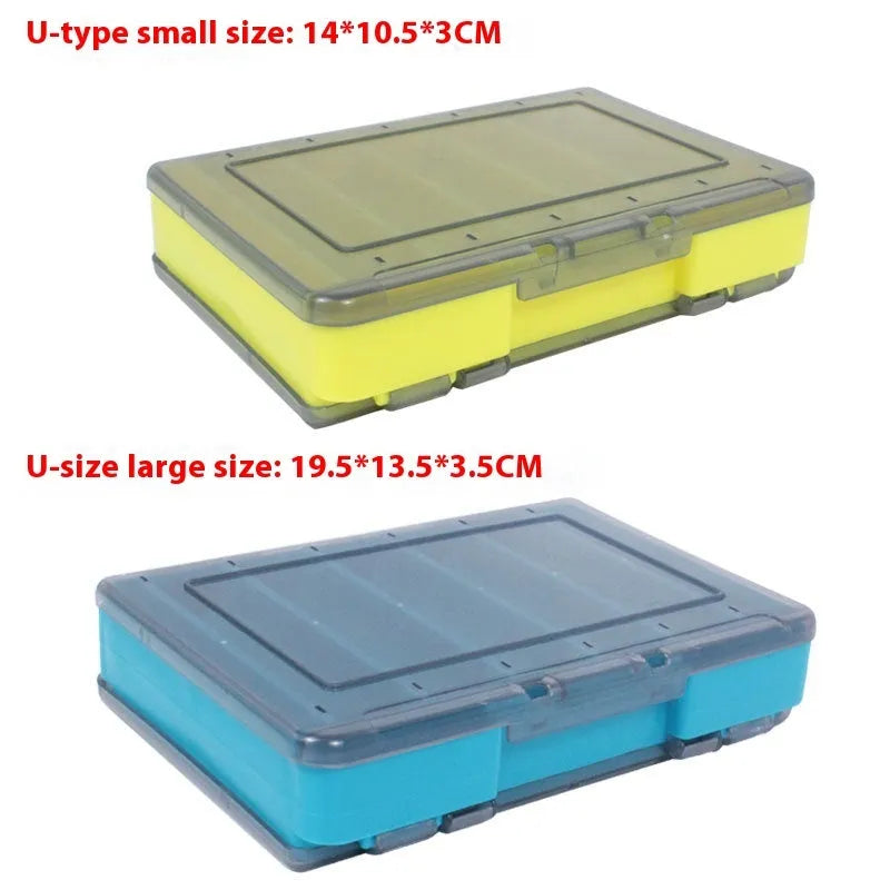 U Model Wood Shrimp Box Accessory Box in PP plastic, orange colour, large size, on white background.