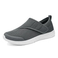 Men's outdoor mesh walking shoes with Velcro closure in blue colour