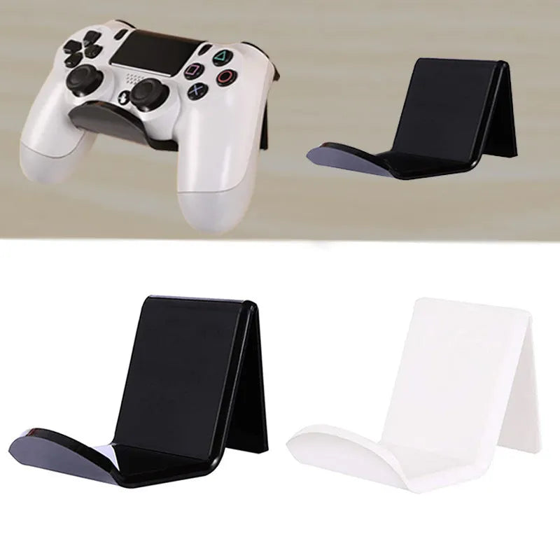 Universal plastic game controller mounting bracket in black, white and transparent colour options