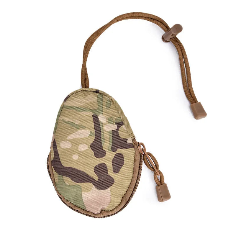 Outdoor Oxford cloth key bag with telescopic rope measuring 13cm by 8cm
