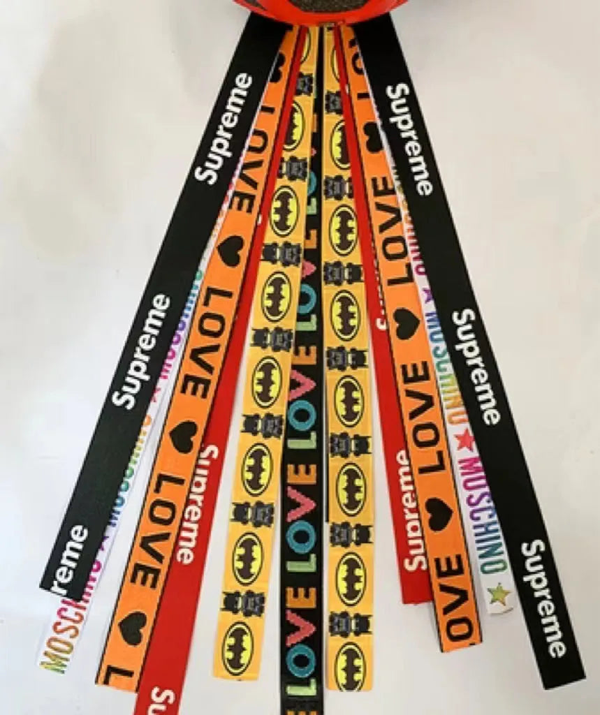 Children's helmet decorative streamers in multiple colours for skating and ski safety gear