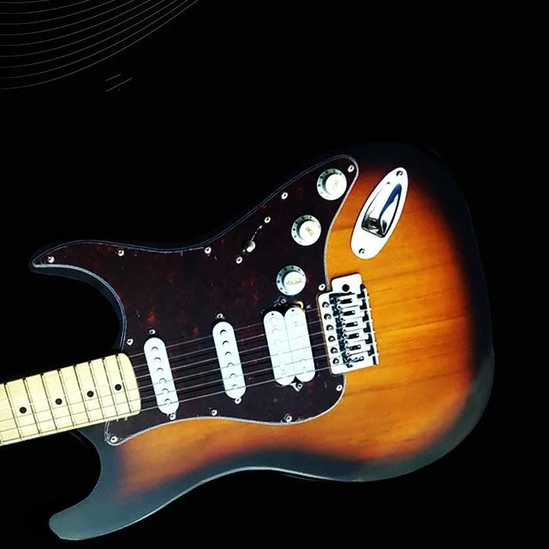 Genuine electric guitar ST lightning style multi-colour with Indus wood body and rosewood fingerboard for beginners