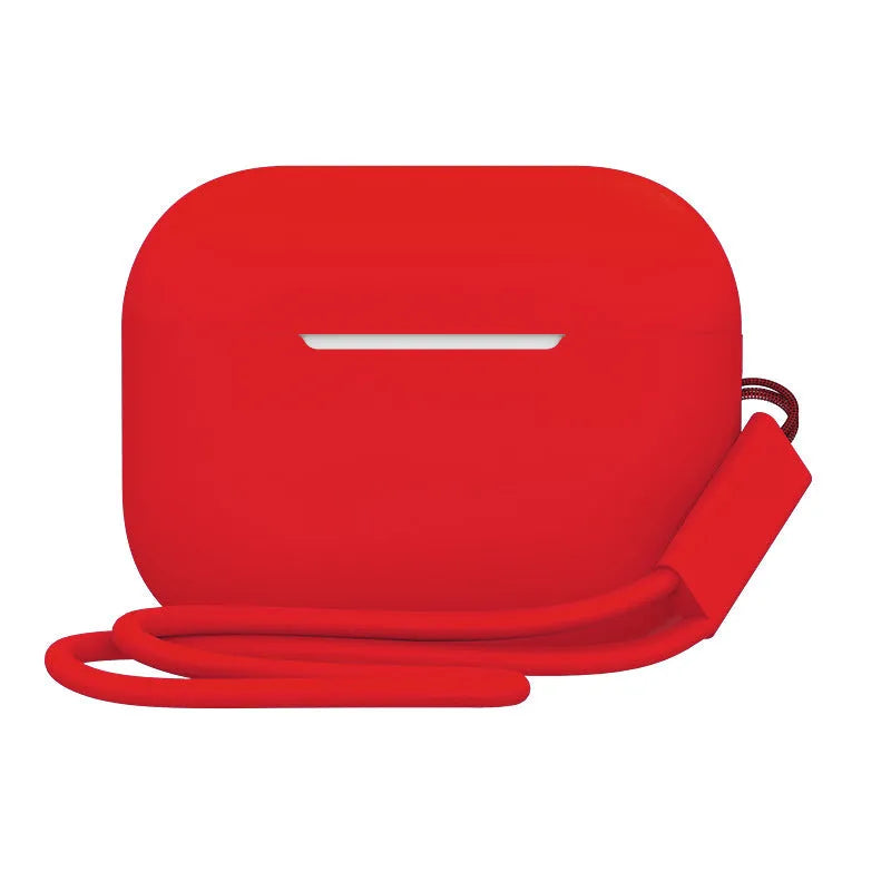 AirPods Pro 2 silicone protective case with attached lanyard in solid colour option