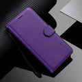 Leather style flip wallet phone case with card slot and kickstand for iPhone