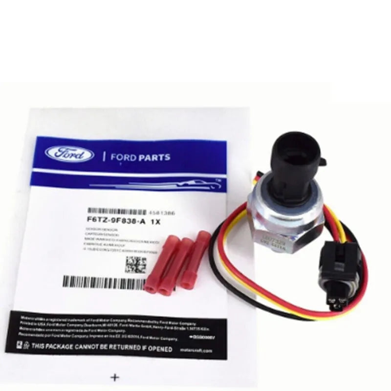 Ford F6TZ-9F838-A fuel pressure sensor with connecting line for F4 and F6 series vehicles