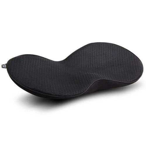 Flat car seat cushion with memory foam filler for height adjustment in vehicle