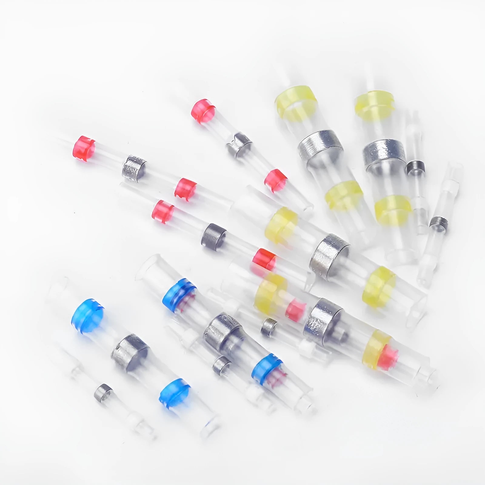 Waterproof heat shrink solder ring terminal connector with transparent inspection window