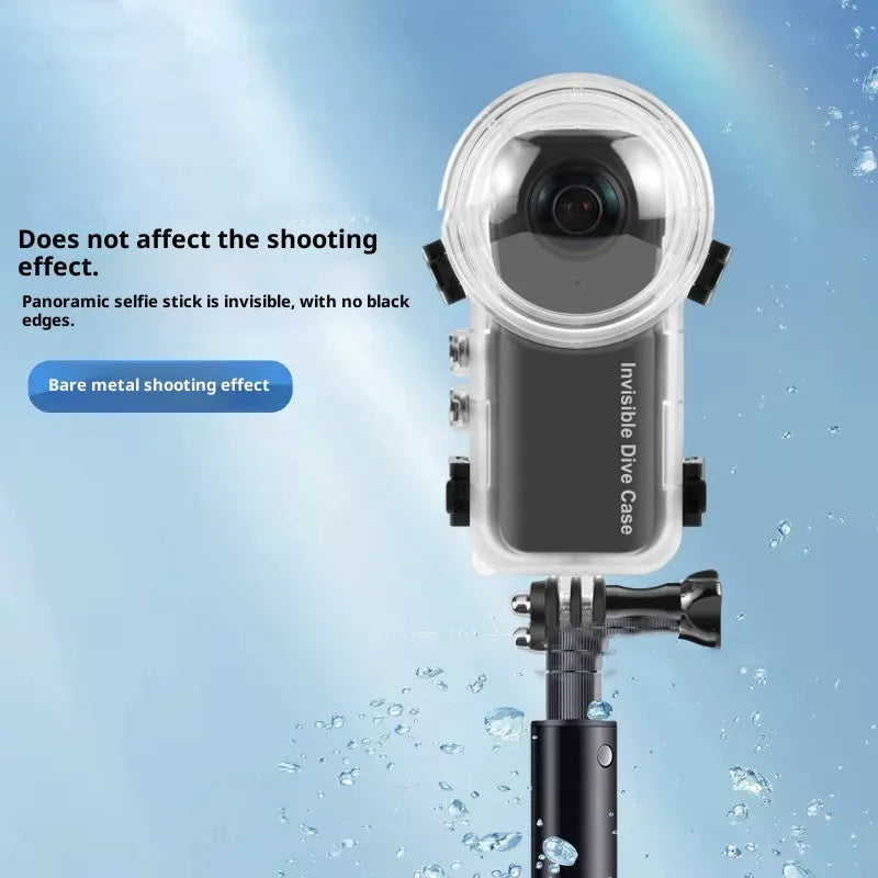 X3 fully invisible dive case waterproof sealed PC stainless steel acrylic 17cm