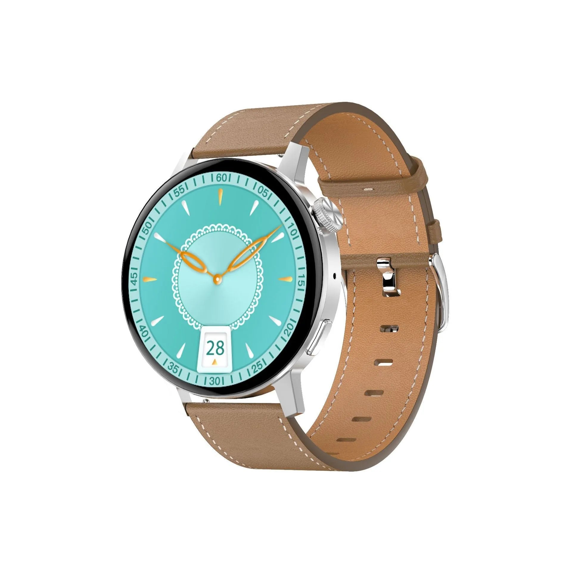 DT3 smartwatch with TFT screen on a silicone strap, showing heart rate monitoring display.