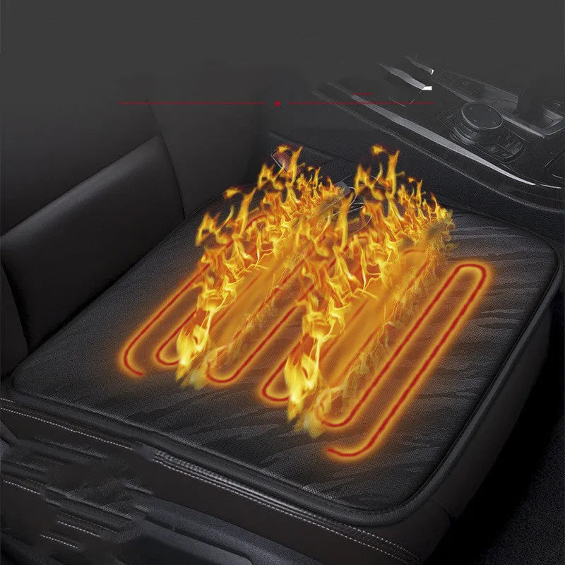 Car heating cushion small square 45cm USB general purpose non-slip seat pad black