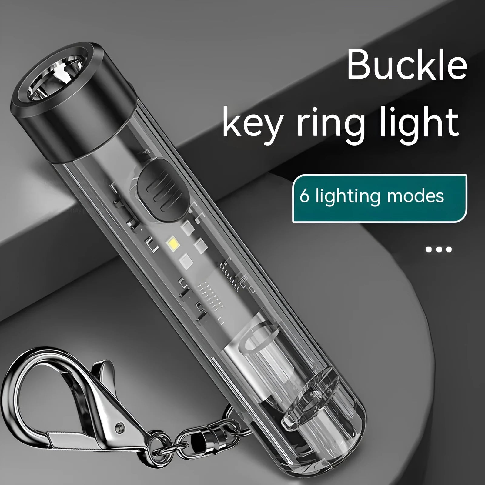 Black portable outdoor flashlight with USB charging port and compact plastic design