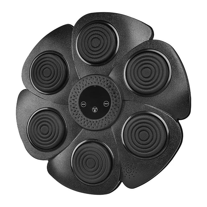 Black smart boxing wall target with LED lights and half finger gloves