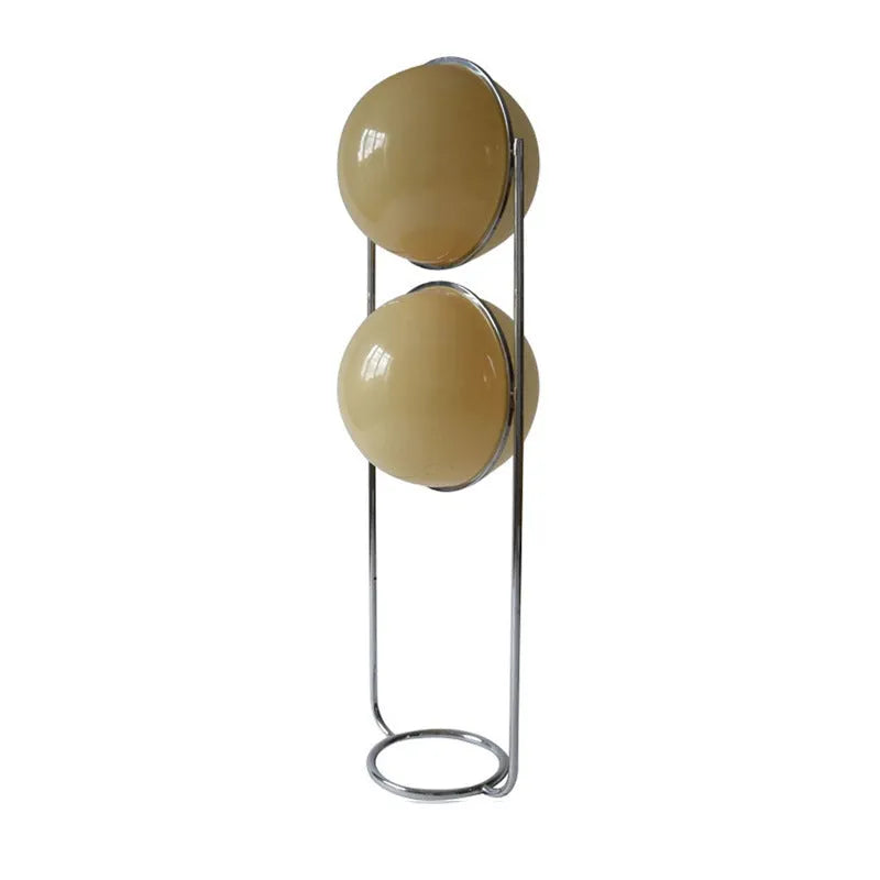 Modern minimalist floor lamp with double head white cover D40cm x H80cm for living room