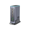 660W gallium nitride desktop fast charger with multiple international plug types