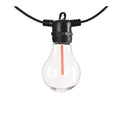 Outdoor waterproof string lights with 10 bulbs on 5 metre cable for garden and wedding decoration