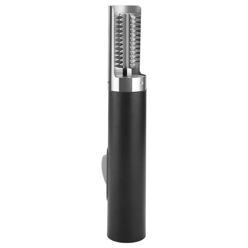 125W handheld electric fish scaler machine in black with charging base and fish scale scraper