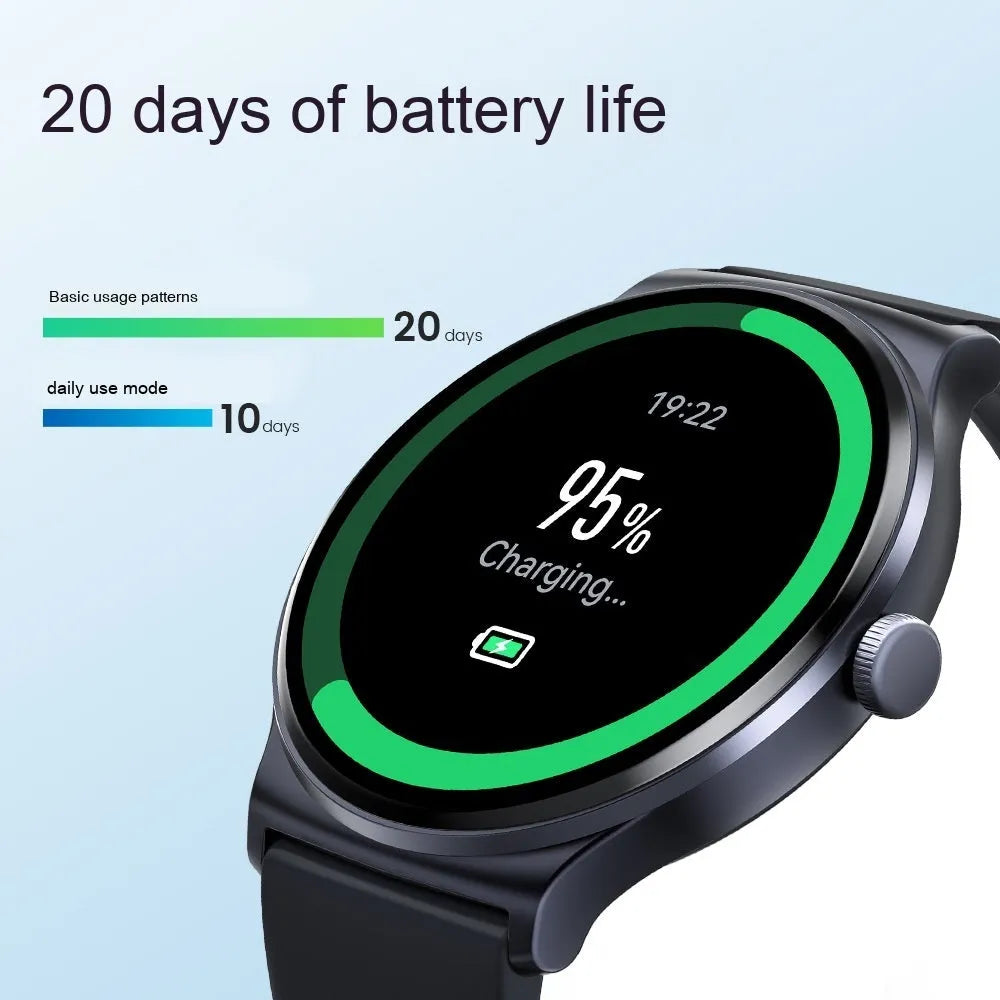 Multifunctional sport smart watch with IP68 waterproof and dustproof rating, TFT screen, heart rate monitor, sea blue colour