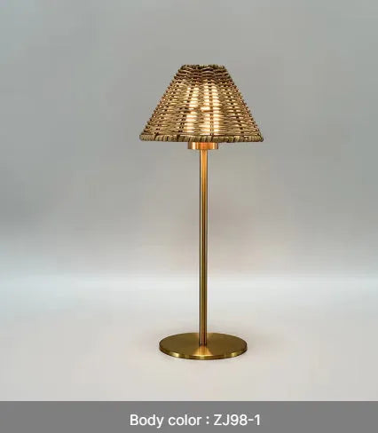 LED table lamp with interchangeable lampshade, Type-C charging, warm 2700K light, on a desk