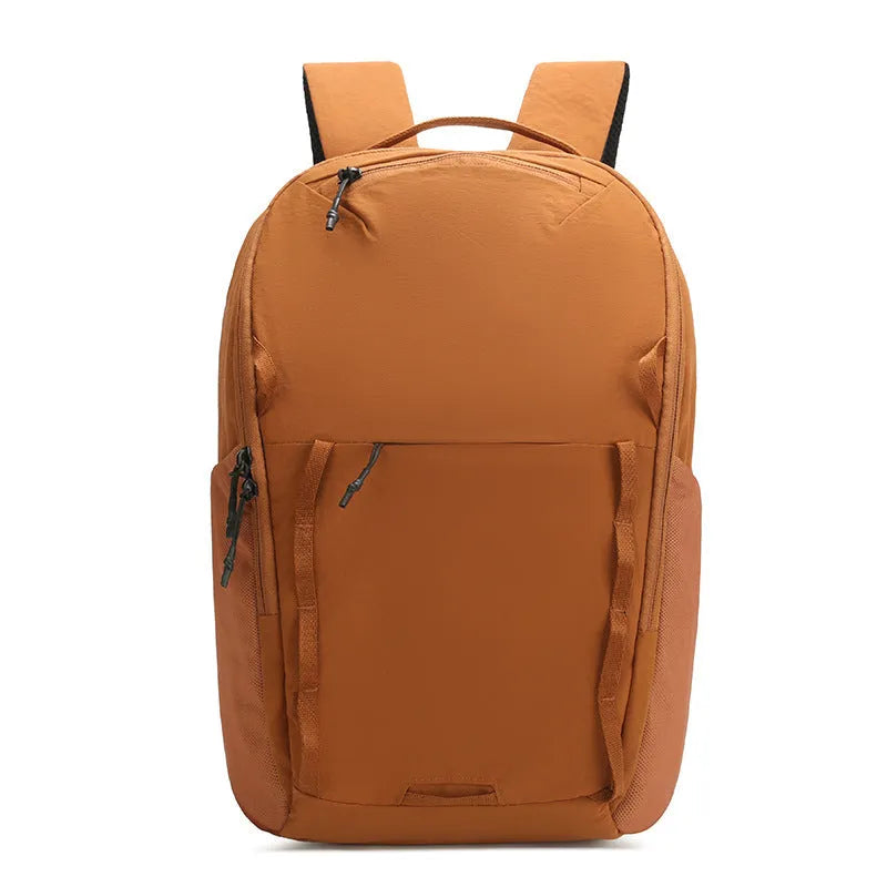 Waterproof 20L backpack in Taslan composite cloth with curved shoulder strap in beige colour