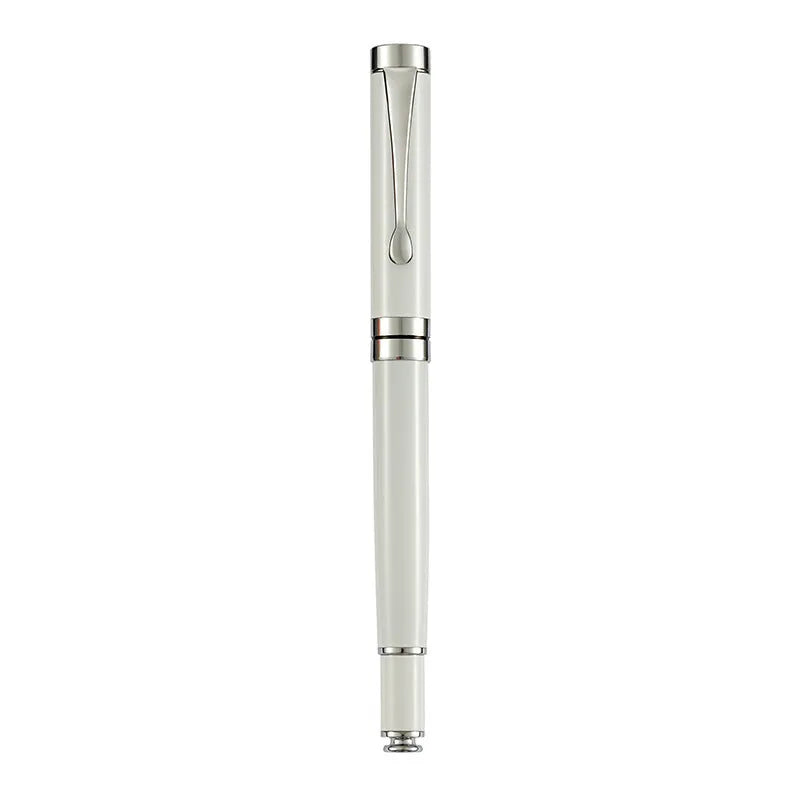 Metal fountain pen with gold clip and 0.5mm F nib for calligraphy practice