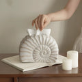 Conch ramble coloured resin decorative cover for a tissue box in a modern simplicity style