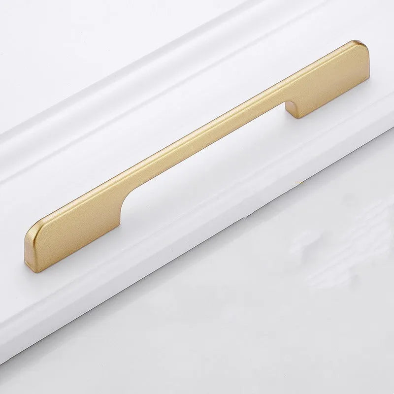 Gold aluminium alloy T-shape single hole cabinet door handle