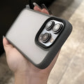 PC+TPU frosted Magsafe phone case for iPhone 15 Pro Max in Titanium Grey with anti-fingerprint surface