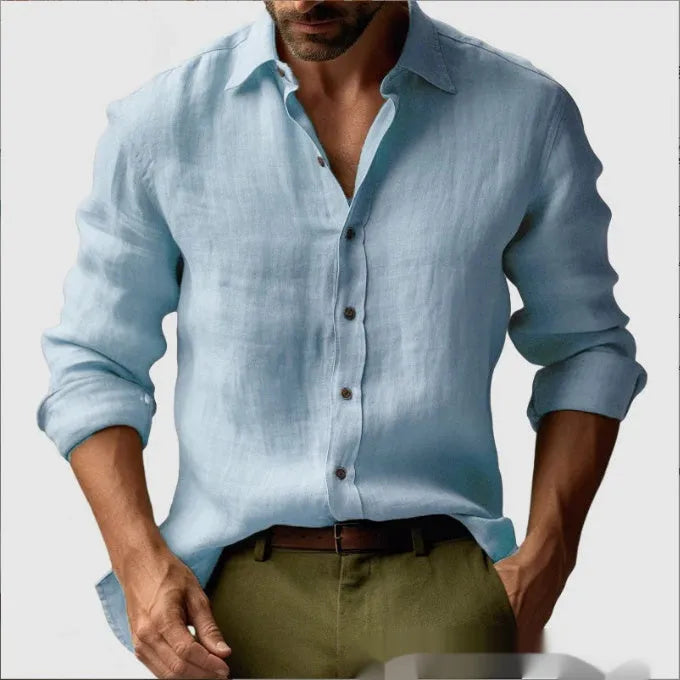 Men's casual floral print cardigan-style shirt in digital printing.