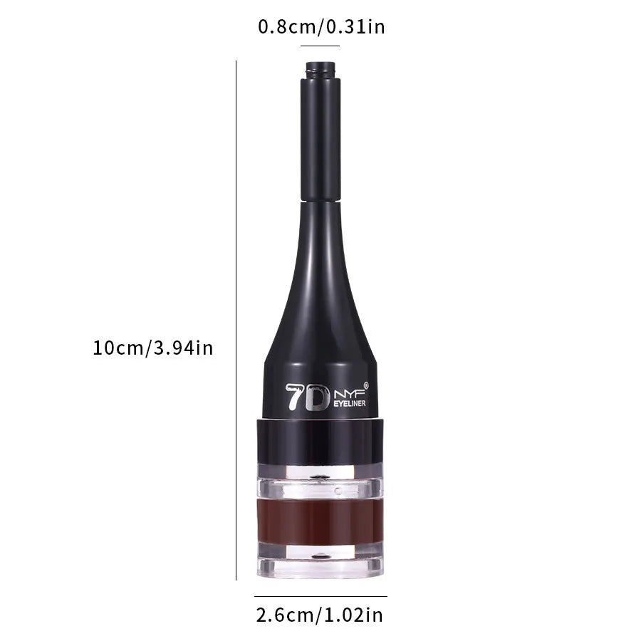 Multifunctional waterproof smooth eyeliner eyebrow pencil brown and black 2g dual-ended
