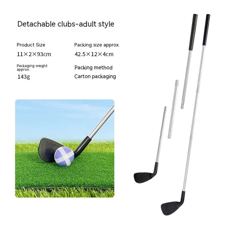 Golf metal club set with adult and children's club variants for parent-child outdoor practice