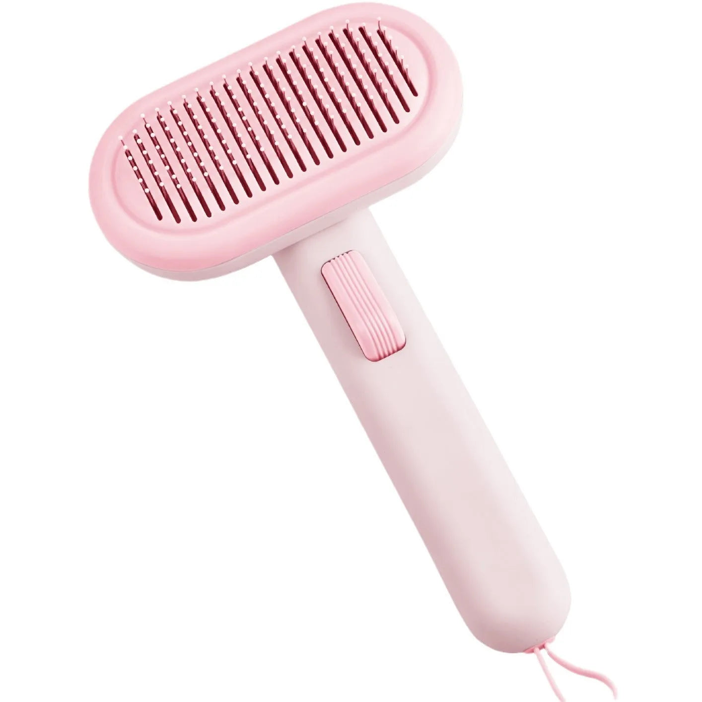 Large pet grooming comb with one-click shaver and floating knot untying features in light grey colour