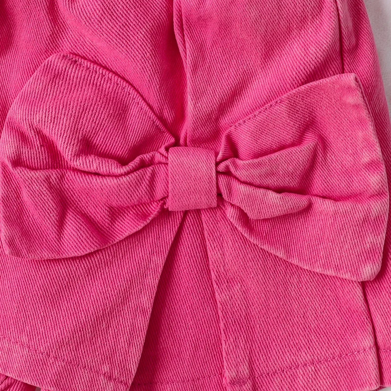 Children's cotton bow print sling top and shorts set in blue, sleeveless summer outfit for girls