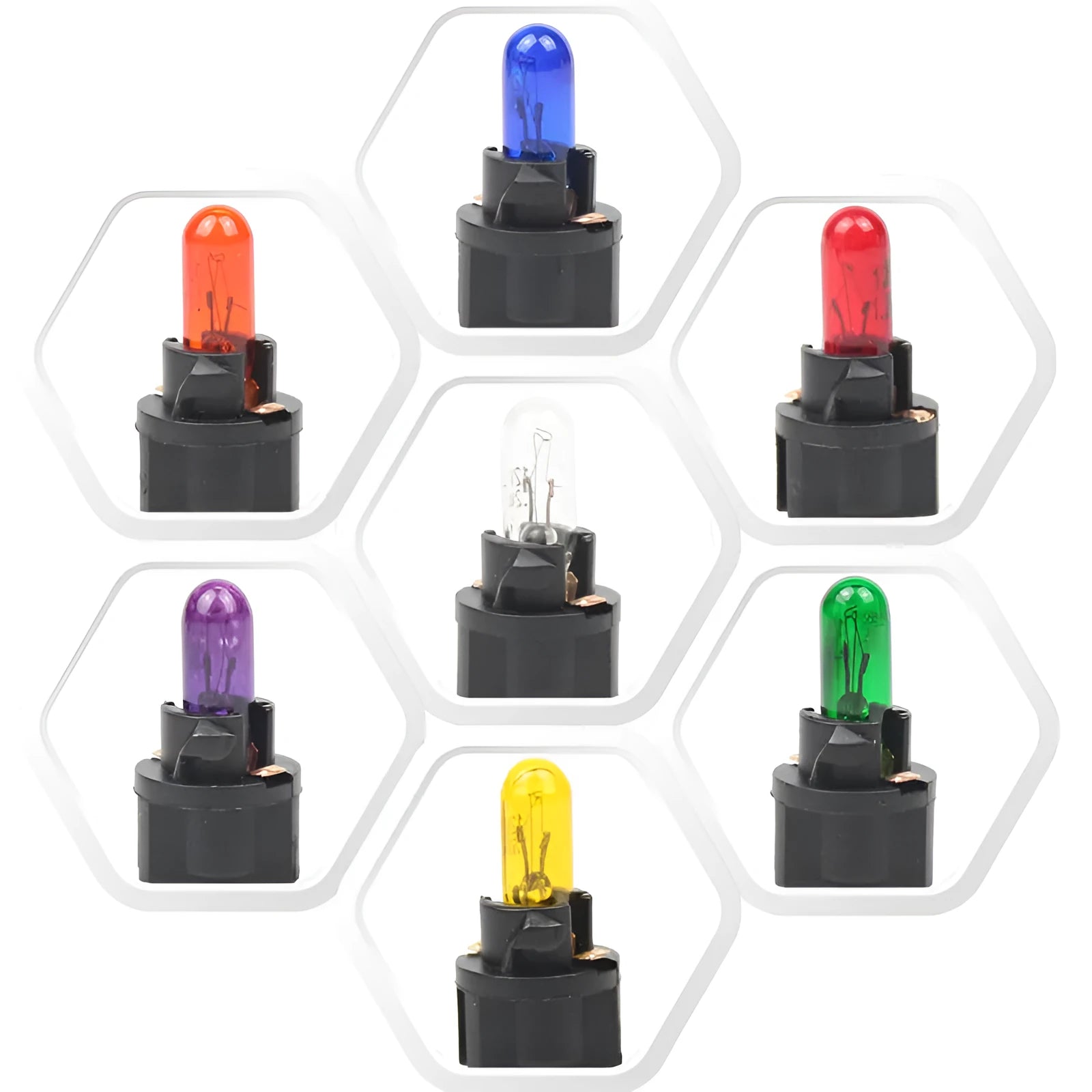 T5 12 volt 1.2 watt automotive bubble meter indicator light bulb with quartz glass.