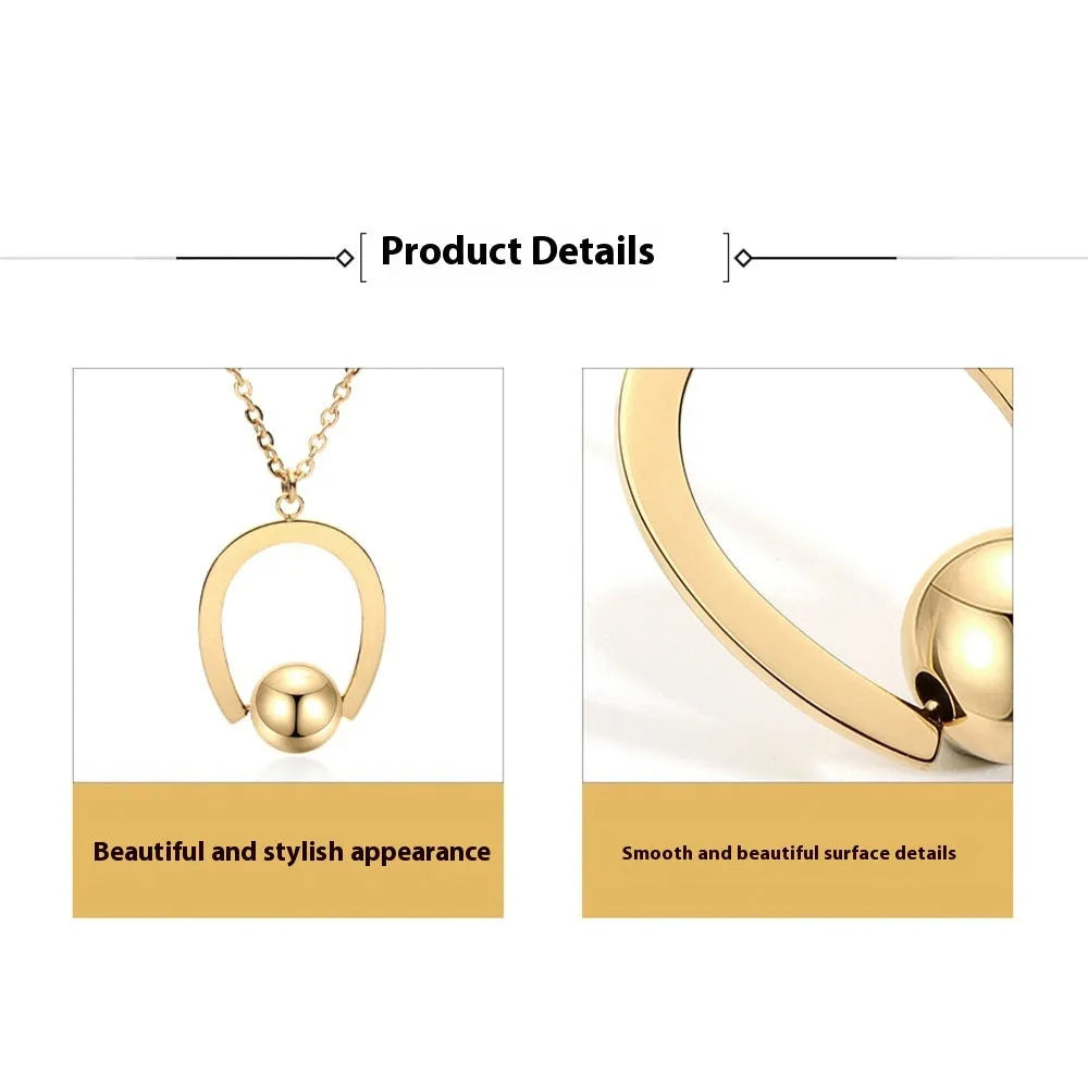 Adjustable stainless steel necklace with cross chain design and geometry pendant in gold or silver finish