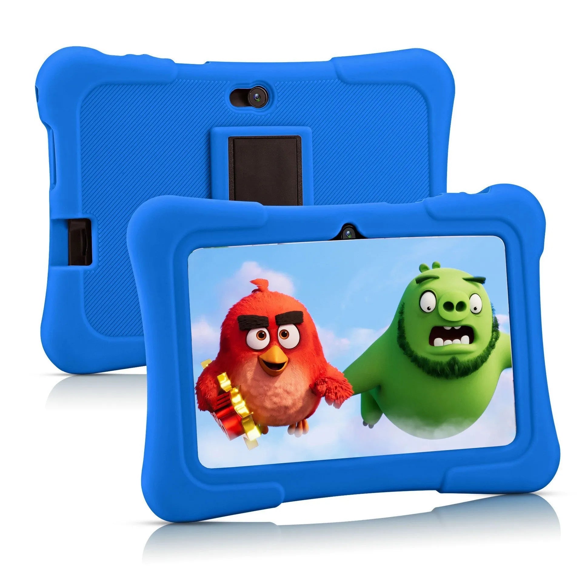 7-inch children's tablet with Full HD IPS screen in blue colour, showing display