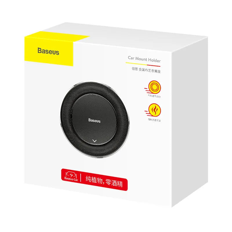 Aluminium alloy car fragrance diffuser with round design on car seat
