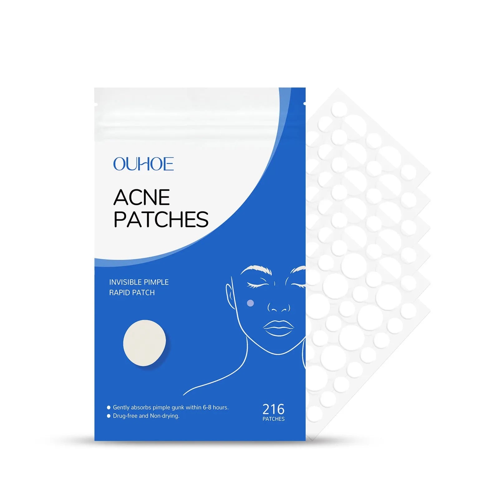 216 tea tree oil and vitamin E hydrocolloid acne patches for facial blemish treatment