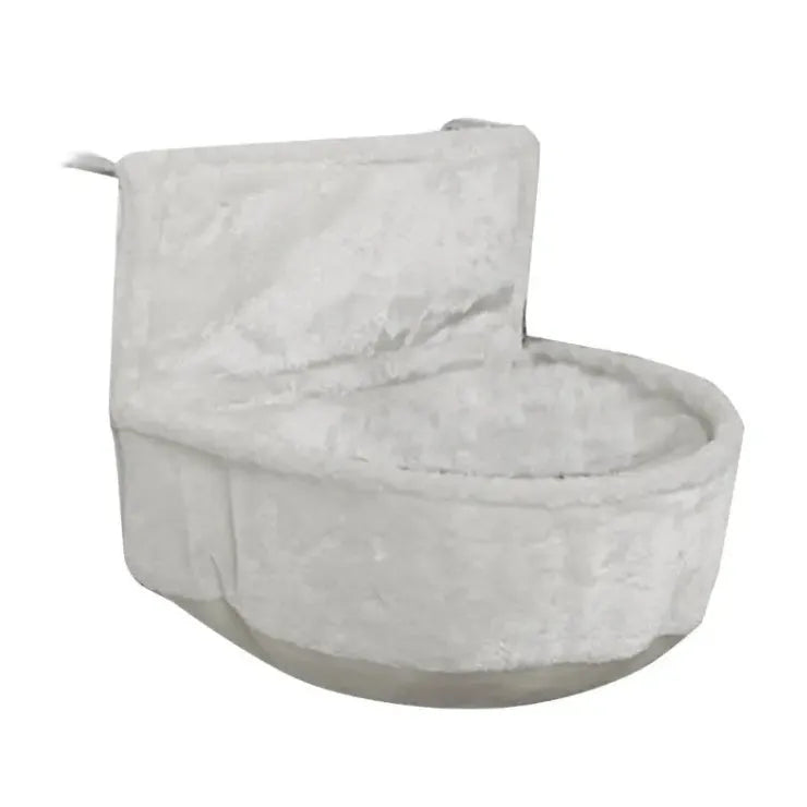 Iron frame cat hammock with fleece cloth in neutral colour options