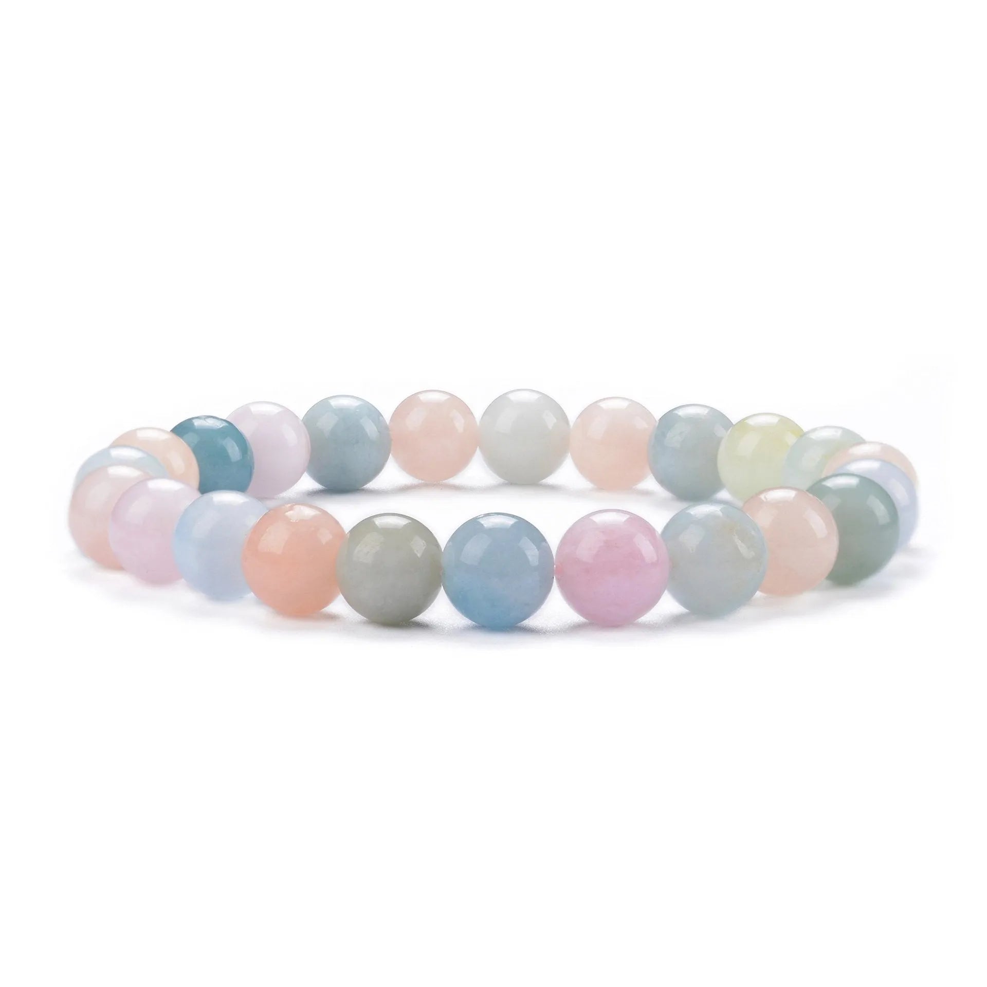 Handcrafted 8mm natural stone bead bracelet for girls with multiple agate colour beads