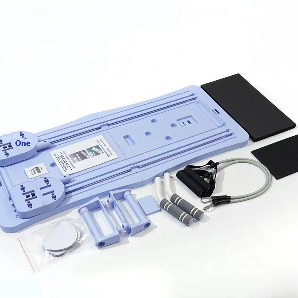Foldable belly panel fitness board in purple colour for home core training exercises