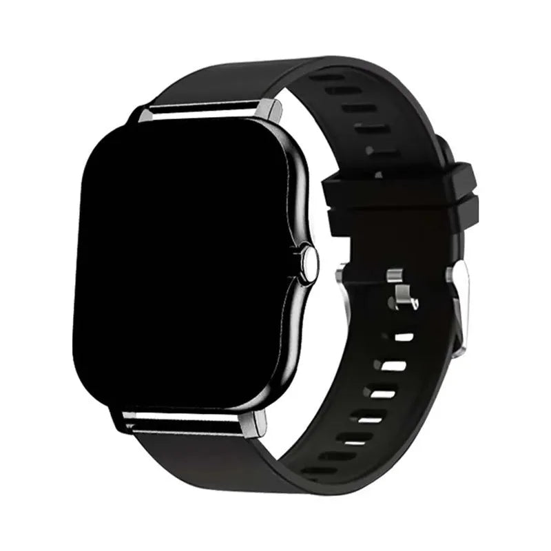 1.44-inch touchscreen smart watch with silicone strap showing Bluetooth calling and health monitoring features