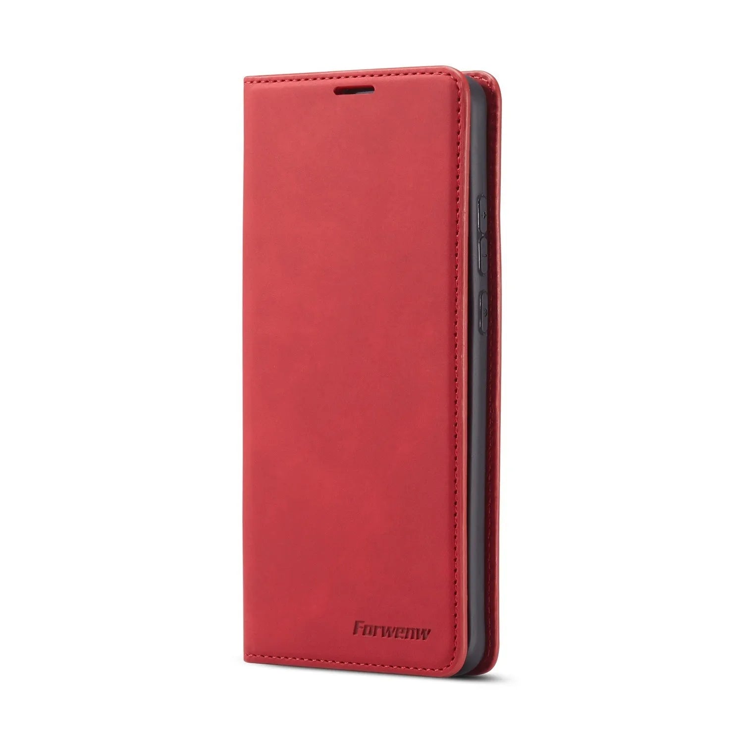 Flip leather phone case for Huawei P40 Pro with card slot, black colour, handmade PU and TPU construction