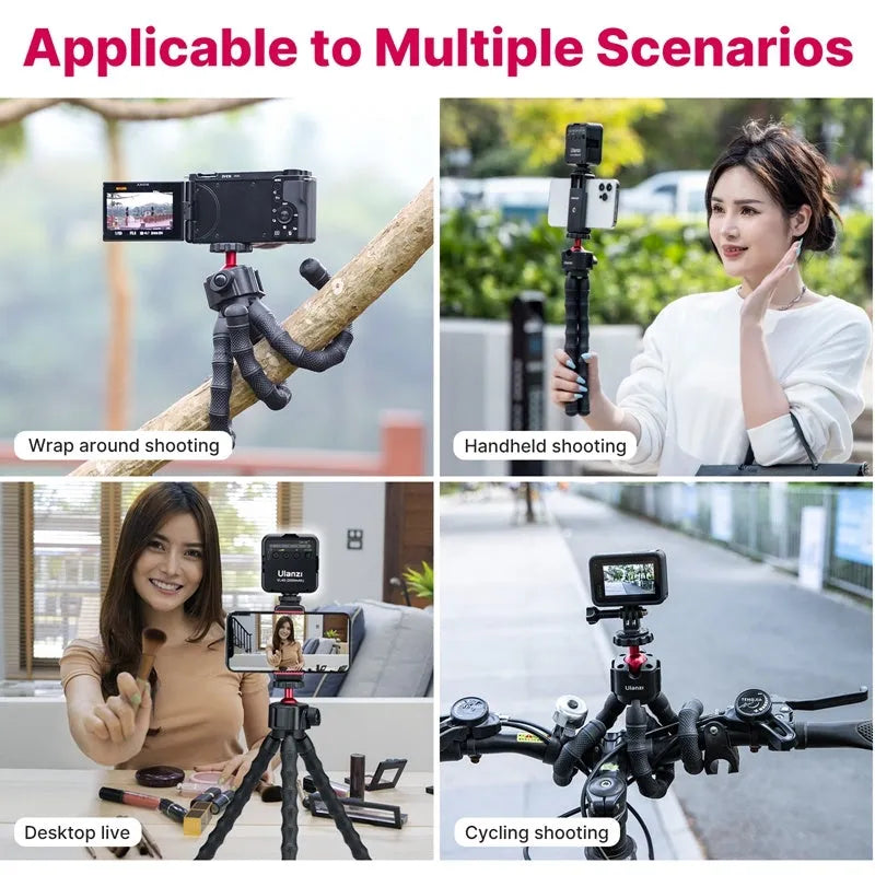 Complete VLOG equipment suite with tripod in 2985 colour for photography and video filming