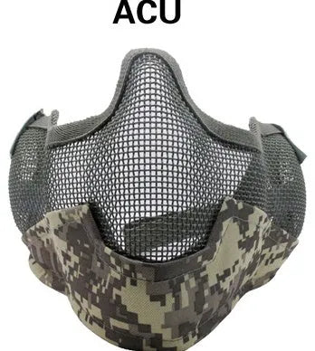 Carbon steel protective face mask with head-mounted design in multiple colour options
