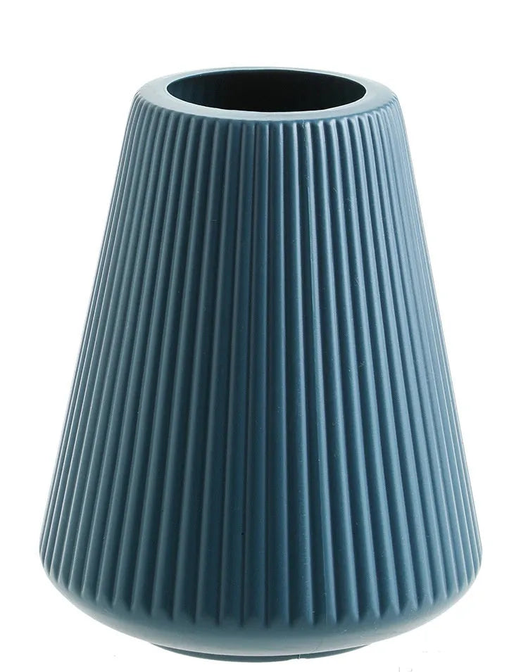 Melamine plastic decorative flower vase in white, pink, green or blue colour options