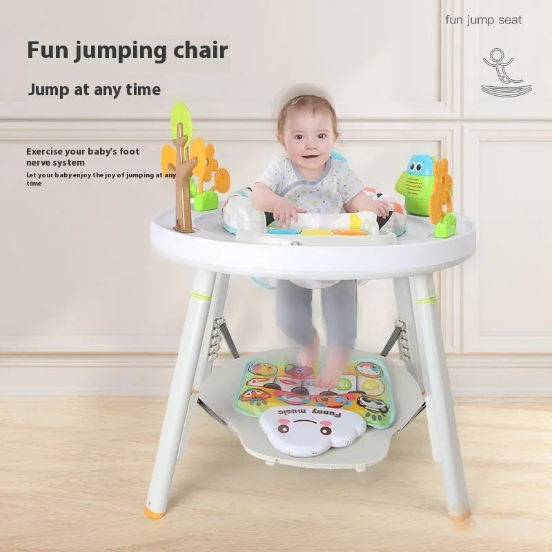 Three-in-one baby jumping chair in duck model with music cushion for infant development