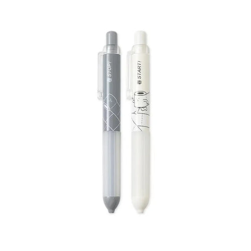 Black and white 0.5mm automatic pencils featuring a cloud grip design on the plastic barrel.