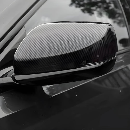 Cadillac CT5 CT6 rearview mirror cover in carbon fibre pattern ABS plastic