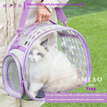 Transparent EVA space capsule cat backpack carrier in grass green colour with large 42x28x35cm interior